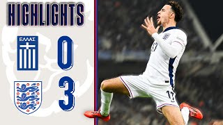 INCREDIBLE Curtis Jones Debut  Greece 03 England  Nations League  Highlights [upl. by Naerb797]