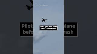 Pilots eject from plane before Michigan air show crash shorts [upl. by Akienat]