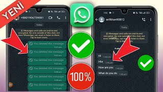 WhatsAppta Silinen Mesaj Nasıl Görüntülenir 2024  WhatsApp Silinen Mesajı Kurtar [upl. by Nivac570]