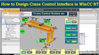 Crane Control System and Monitoring in WinCC RT  Part 1  TIA Portal  SCADA [upl. by Richter]