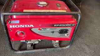 Honda EP2500CX Gas Generator jrsauctions [upl. by Hewet171]