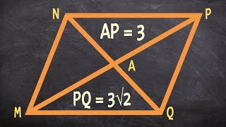 Using the pythagorean theorem to a rhombus [upl. by Ynaffi724]