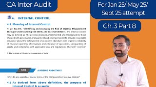 Internal Controls  CA Inter Audit Ch 3 Part 8  For Jan 25 May 25 Sept 25 attempt [upl. by Ottilie922]