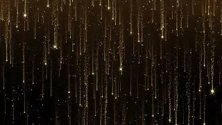 60 Min Golden Glittering Particles Trail Falling Screensaver  1080p Footage for Events Background [upl. by Namajneb]