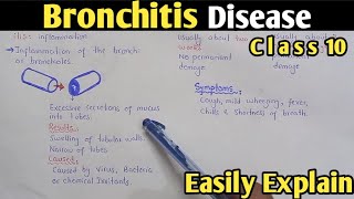 Bronchitis  Acute And Chronic Bronchitis  Class 10 Biology [upl. by Necyrb679]