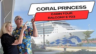 Princess Cruises  Coral Princess Balcony Cabin Tour [upl. by Nereil]