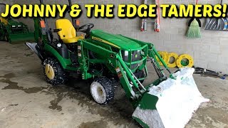 quotJohnnyquot amp Edge Tamers Snow Plowing With Tractor Time With Tims John Deere 1025r [upl. by Ciryl]