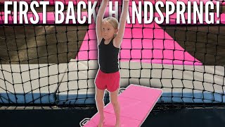 Livvy Gets Her First Back Handspring  Crushing Her Fears on the Tumbling Mat [upl. by Fia]