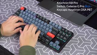 Keychron K8 Pro Typing Sound Test [upl. by Jeanie39]