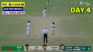 Pakistan vs Bangladesh Day 4 Highlights  PAK vs BAN 2nd Test Day 4 Full Highlights 2024 [upl. by Dorlisa]