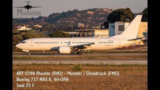 SmartLynx Malta Boeing 737 MAX 8 Rhodes RHO  MunsterOsnabruck FMO [upl. by Inafets]