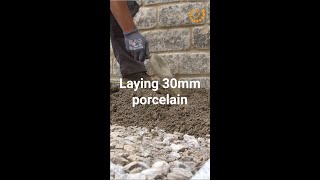 How to lay a porcelain driveway [upl. by Ylevol]