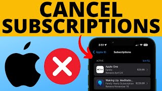 How to Cancel Subscriptions on iPhone  2024 [upl. by Dolhenty]