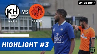 BDFL Div 1  Kings Heath Rangers v Desi FC 3 [upl. by Nodnahs4]