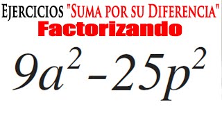 Factorización de Suma por su Diferencia  Ejercicio Resuelto 3 [upl. by Glen]