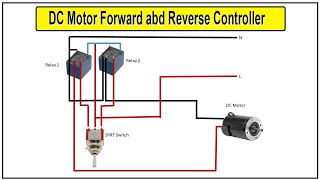 Dc Motor Forward and Reverse Controller Using Relay  Dc Motor [upl. by Navy]