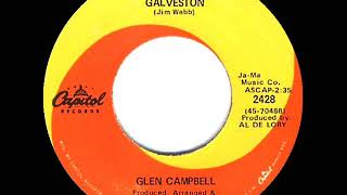 1969 HITS ARCHIVE Galveston  Glen Campbell mono 451 AC [upl. by Halihs]