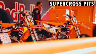 Check Out The Oakland Supercross Pits [upl. by Cheke]