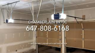 Chamberlain B970C installed for 8x8 ft Garage Door [upl. by Auqenes]