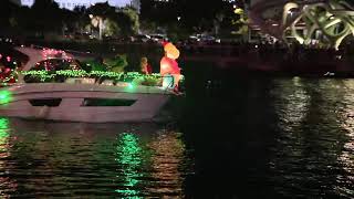 Holiday Light Boat Parade at Tampa’s Riverwalk [upl. by Recnal]