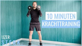 10 MINUTEN CIRCUIT WORKOUT MET GEWICHTEN  ijzerSTERK met Wout [upl. by Church]