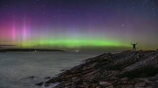 Aurora from Huttons Unconformity Isle of Arran [upl. by Swenson577]