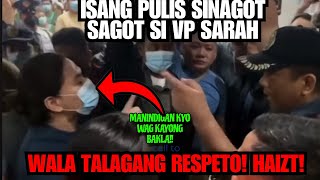 ACTUAL FOOTAGE NG PAG SAGOT2x NG ISANG PULIS KY VP SARA TPOS MUNTIK P SYA IPITIN NG BAK COVER NG VAN [upl. by Pandolfi]