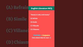 Literary Terms in English Literature  MCQs on literary terms  Literary Terms Quiz literature [upl. by Joed]