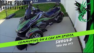 Commuting on a Can Am Spyder  Riding a Can Am Spyder to Work Everyday [upl. by Rusel]