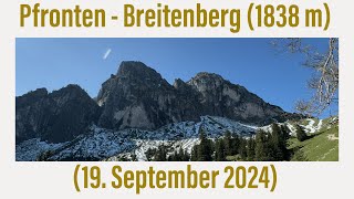 Pfronten  Breitenberg 1838 m 19 September 2024 [upl. by Brandea63]