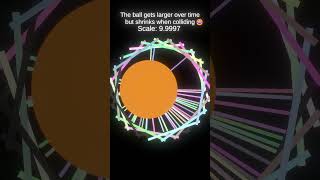 The Ball Gets Bigger Over Time And Smaller Each Collision animation satisfying shapes colors [upl. by Alver]