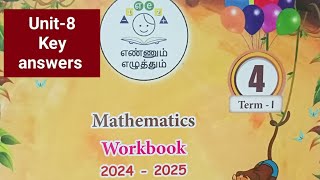 4th std term1 Maths unit8 workbook key answers202425 [upl. by Vyse]