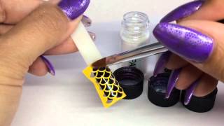 Nail Vinyls UK  Review amp Tutorial with gel polish Mermaid Nails amp Cyclone [upl. by Balcer]