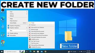 How to Create a Folder in Windows 10 [upl. by Jenilee]