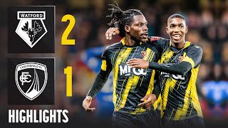 NINETYFIFTH MINUTE WINNER 😅  Watford 21 Chesterfield  Highlights [upl. by Radu]