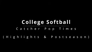 Fastpitch Softball  College Catcher Pop Times [upl. by Bevvy440]