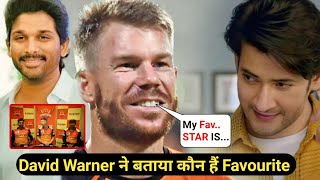 IPL Australian Cricketer David Warner’s Talk About Favorite Tollywood Hero Mahesh Babu or AlluArjun [upl. by Nora528]