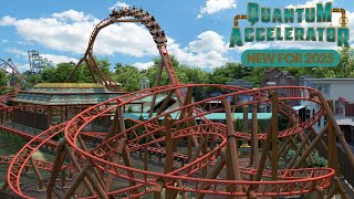 Quantum Accelerator  NEW for 2025  Six Flags New England  POV and offride [upl. by Anoyek518]