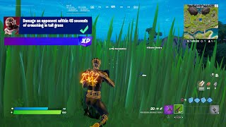 Fortnite  Damage An Opponent Within 45 Seconds Of Crouching In Tall Grass Week 6 Challenges [upl. by Shirline]