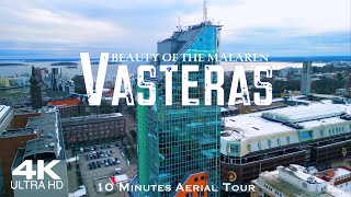 VASTERAS 2024 🇸🇪 Västerås Drone Aerial 4K  Mälaren Sweden Sverige drönare film [upl. by Atinniuq162]