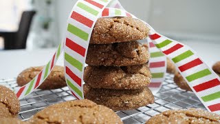 Chewy Ginger Molasses Cookies  Chewy Ginger Cookies for Christmas and the Holidays [upl. by Leuamme319]