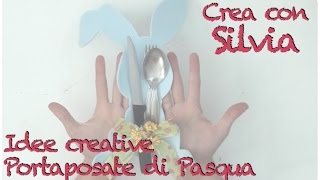 Tutorial Portaposate coniglietto per la pasqua [upl. by Etiuqal]