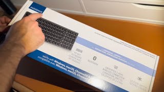 Insignia Wireless Slim Bluetooth Keyboard Unboxing [upl. by Aitekram98]