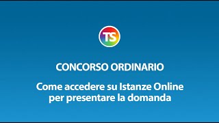 Concorso ordinario come accedere su Istanze Online per presentare la domanda [upl. by Kristofor]