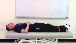 Hip Flexor Strengthening  SLR with Resistance Bands [upl. by Libre]