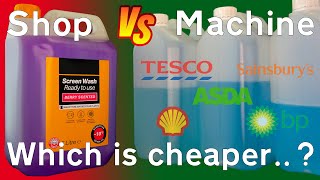 Whats cheaper Store Bought or Machine Dispensed Screenwash A SURPRISING RESULT [upl. by Galer]