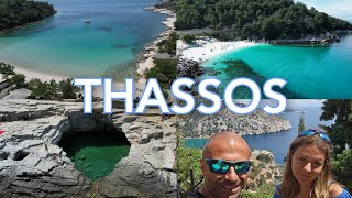 Thassos adası 2024 🏝 Yunanistan 🇬🇷 Gezilecek yerler 4K [upl. by Harrod]