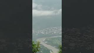 Holy Ganga River flowing Srinagar City garhwal gangariver srinagar clouds uttarakhand greenery [upl. by Nashoma]