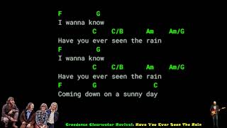 Creedence Clearwater Revival  Have You Ever Seen The Rain  Lyrics Chords Vocals [upl. by Llerrut]