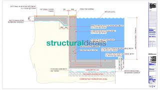 Skimmer Type Pool Retaining Wall Structural Detail [upl. by Enelyar741]